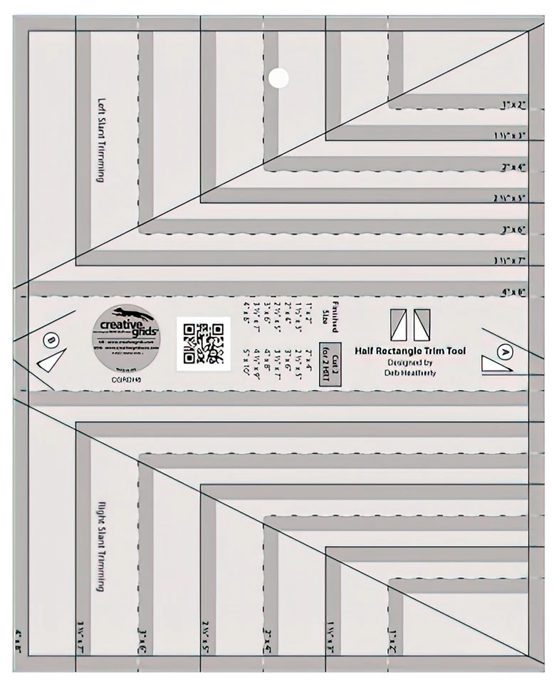 Creative Grids Half Rectangle Trim Tool CGRDH6