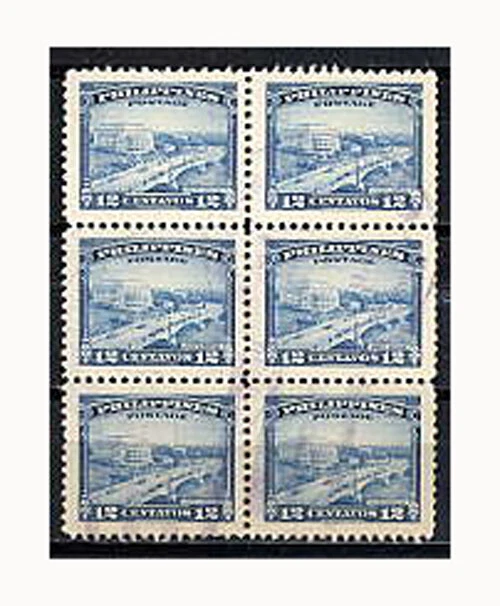 PHILIPPINES, Sc #506, USED, 1947, Block of Six(6), Bridge, Free Ship USA - Image 1 of 1