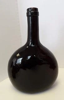 Antique Blood Red Amber Stoddard Chestnut Style Bottle Cover