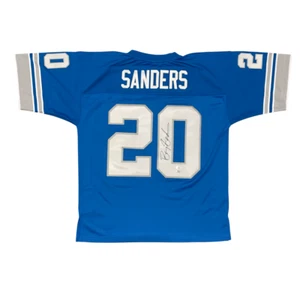 Barry Sanders Signed Detroit Lions Mitchell & Ness M&N Jersey JSA COA + SCHWARTZ - Picture 1 of 3