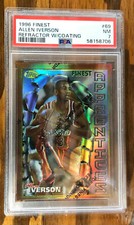 1996 Topps Finest Allen Iverson Refractor w/Coating PSA 7 (#58158706) - greening