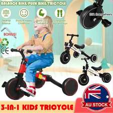 3 in1 Toddler Kid Ride on Toy Balance Bike Scooter Tricycle 1.5-4 Years Push Car