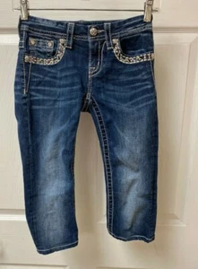 Miss Me Jean Capri's Youth 12 Med Wash Pocket Crystal KE8090B2J VGUC FS Charity - Picture 1 of 12