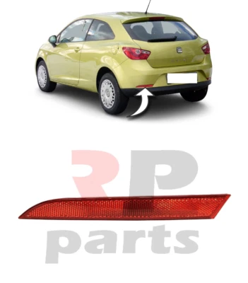 FOR SEAT IBIZA 3D 2008 - 2012 NEW GENUINE REAR BUMPER REFLECTOR LEFT N/S - Image 1 of 4