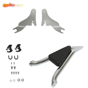 For Touring CVO Road Street Glide Road King 2009-20 16" Tall Backrest Sissy Bar - Picture 1 of 12