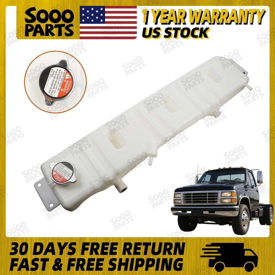 Radiator Coolant Overflow Tank For Ford 1980-1999 F600 F700 F800 F6HZ-8A080-B Foto 1 de 4