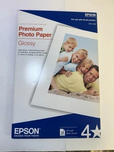 Epson Glossy Photo Paper, 11" x 17" S041156 20 Sheets Inkjet NEW Open Box - Picture 1 of 5