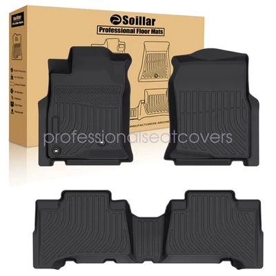 Fits 2003-2009 Toyota 4Runner TPE 3D Front & 2nd Row Floor Mats Liner Set Black - Изображение 1 из 4