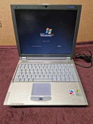 Vtg Sony Vaio PCG-R600HEP P III 12.1" Laptop With Docking Power On Tested - Image 1 of 4