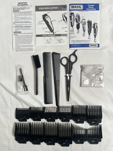 Wahl Pro MC3 Hair Clipper Set Cutting Kit Guards Brush Scissors Combs Case - Picture 1 of 9