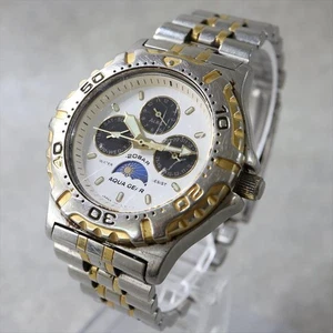 SEIKO ALBA AQUA GEAR V33F-6870 Water Resistant 20bar Round Stainless Steel B9080 - Bild 1 von 8