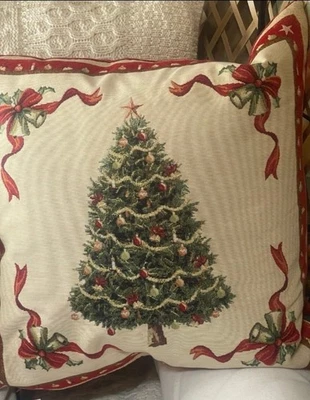 Caldeira  Christmas Holiday Pillow, Feather Pillow Christmas tree bow viral  - Image 1 of 3