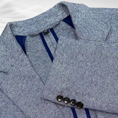 Bonobos Jetsetter Slim Italian Fortex Cotton Blue Gray Unstructured Blazer 36S - Image 1 of 4