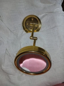 Jerdon First Class 7.5" Glossy Gold Finish Magnifying Lit Mirror wall-mounted - Picture 1 of 4