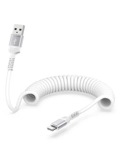 Coiled CarPlay Cable for iPhone 16e/16 Pro/15 Pro Max/15 Plus USB to USB C Ca... - Picture 1 of 7