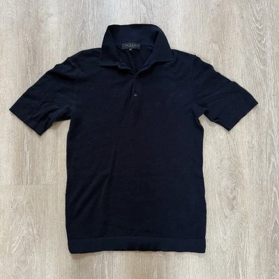 rag & bone Men's Lewis SSlv Crew Neck Top Blue Size Large NWT $198 - Image 1 of 4