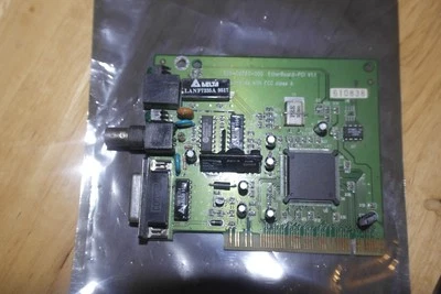 PCI Network LAN ethernet BNC card NIC AMD AM79C970KC 500-04550-000 - Image 1 of 4