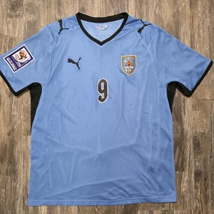 2008 Puma Uruguay Home Soccer Jersey Luis Suarez Men L Miami Barcelona Liverpool - Picture 1 of 16