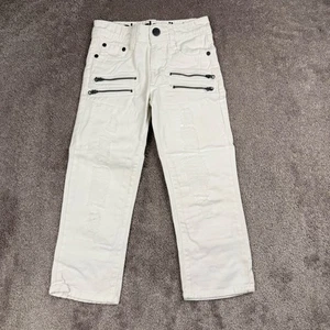 White Akademiks' Distressed & Zippers Jeans Size 5 Child - Picture 1 of 5