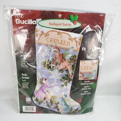 Kit Medias Navidad Hadas Invierno Punta Aguja Bucilla 84649 NUEVO Rossi 18" Foto 1 de 3