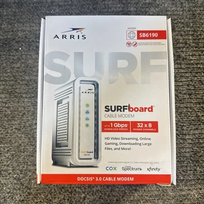 ARRIS SURFboard SB6190 DOCSIS 3.0 32 x 8 Gigabit Cable Modem - White - Image 1 of 4