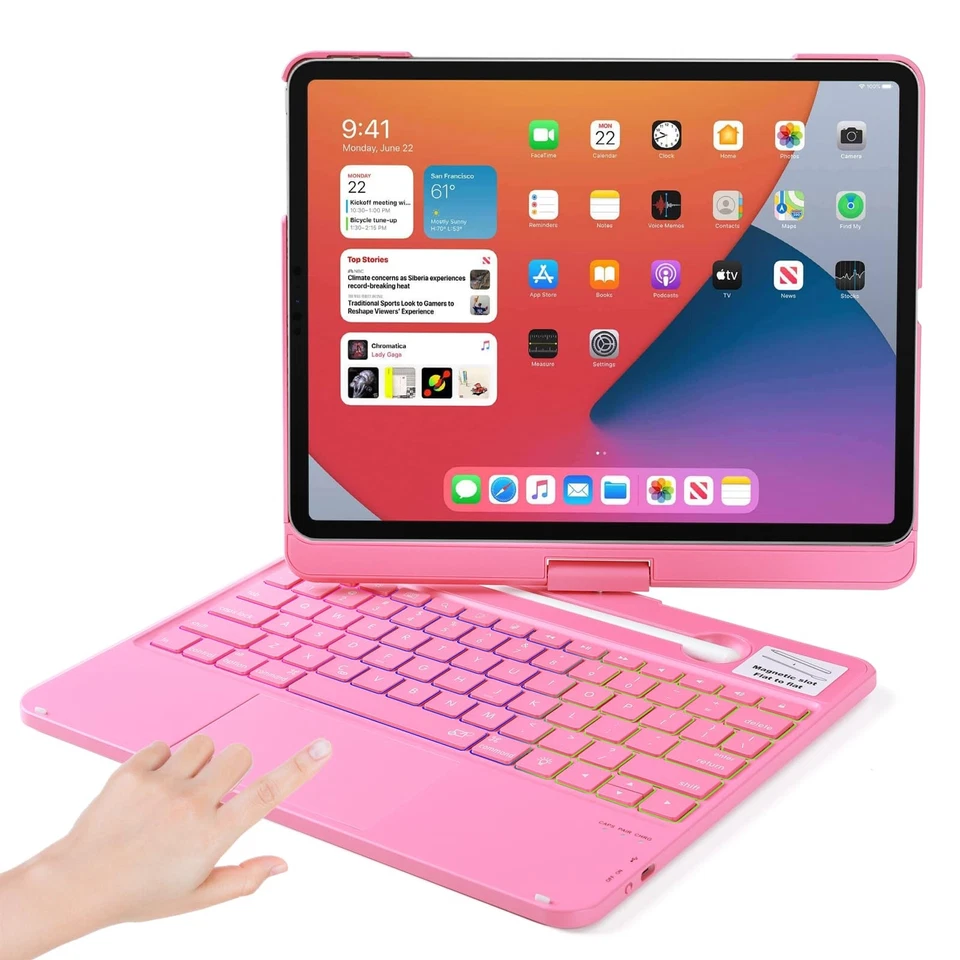 Funda Teclado para iPad Air 13 Pulgadas M3 2025&M2 2024 Mulit Touchpad Retroiluminación 3... Foto 1 de 4