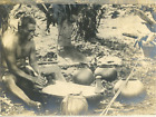 Afrique, meulage des grains Vintage silver Print Tirage argentique  8x11  