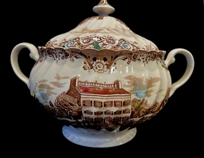 Sopa georgiana vintage Johnson Brothers Heritage Hall casa adosada Foto 1 de 4