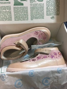 Ciao Bimbi Girls Toddlers Baby, Pink/Beige Butterfly Leather Shoes - Picture 1 of 3