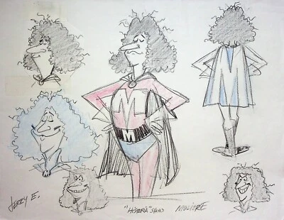 Histeria! (电视剧)98英尺杰里·艾森伯格签名手绘角色布局#LF — 第 1/2 张图片