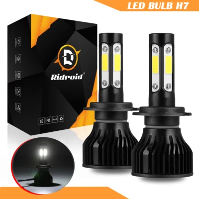 RIDROID H7 LED Faro Bombilla Luz Alta o Luz Baja 6000K Bombillas Lámpara Brillante x2 Foto 1 de 4