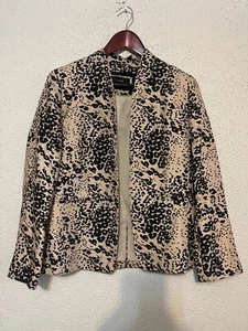 J. Crew Going-Out Blazer in Leopard Print Linen Blend Size 8 - Picture 1 of 7