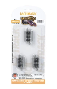 Bachmann 44836 N Scale Quarter Section 19" Radius Curved Track - Picture 1 of 11