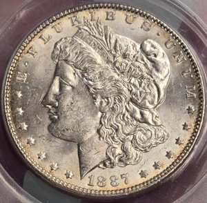 1887 Morgan Silver Dollar - ***ANACS Certified MS62!!!*** - Picture 1 of 3