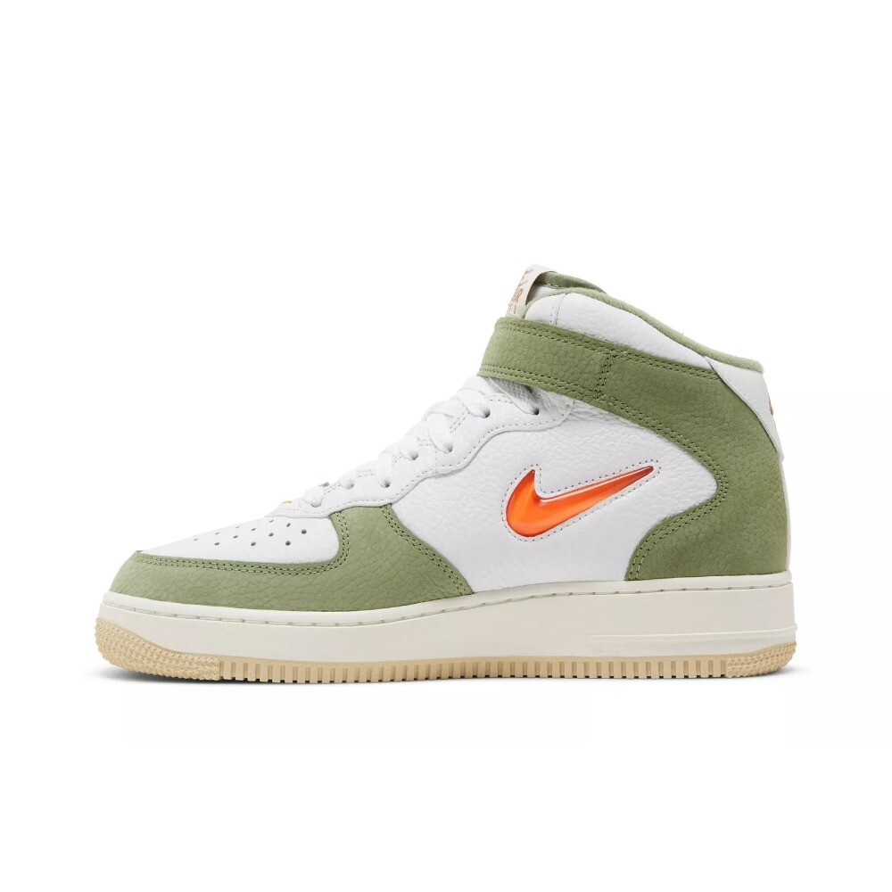 Nike Air Force 1 QS Mid Oil Green Orange for Sale | Authenticity 