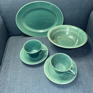 Homer Laughlin Harlekin Fichte grün Fiesta 6 Teile Set - Bild 1 von 8