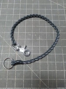 Wallet CHAIN PARACORD BLACK & SLATE GREY Strong Leash Biker Wallet BY STITCH - Picture 1 of 3