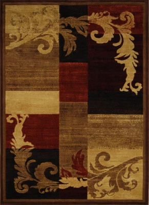 3x5 Home Dynamix Brown Geometric Blocks Area Rug 1258-539 - Aprx 3' 3" x 5' 2" - Image 1 of 4