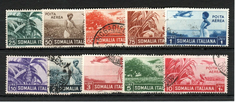 Italie - Somalie 1936 Aérien Ensemble To 10l Fu Cds - Photo 1/1