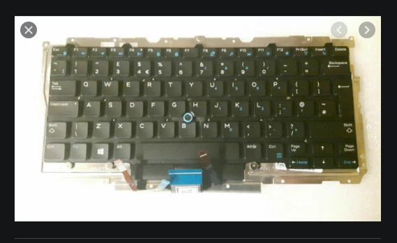 НОВАЯ ПОДЛИННАЯ БРИТАНСКАЯ КЛАВИАТУРА DELL LATITUDE E7470 С ПОДСВЕТКОЙ MT2KG 0MT2KG - Изображение 1 из 1