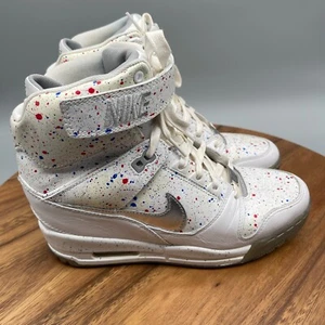 Nike Revolution Sky Hi Women's Size 9 US 633525-100 Paint Splatter Hidden Wedge - Picture 1 of 8