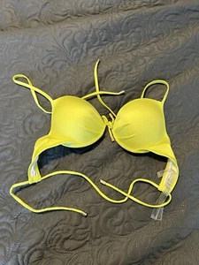 VS Victoria’s Secret Swim Bikini Top 34C Yellow - Picture 1 of 3