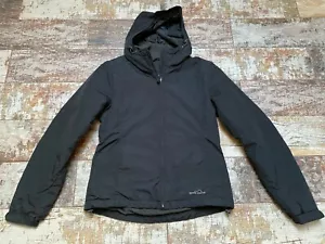Eddie Bauer Women's Black Hoodie Thermore Zip Fleece Lining Jacket Size XS - Picture 1 of 7