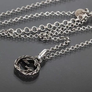 Gucci Interlocking Double Logo Long Necklace, 49cm, Ag925 Silver, 5690A - Picture 1 of 4