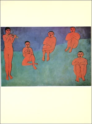 1972 Vintage Print Henri Matisse Music 1910 Fine Art Plate Oil Painting Image - Image 1 of 3