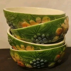 Vintage 1950's Ceramic Salad Fruit Soup Dessert Pasta Cereal Snack Bowls x4 - Picture 1 of 5