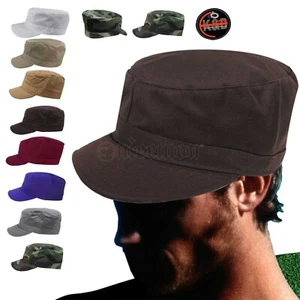 Fitted Castro Military Style ARMY Cadet Adult Cap Hat Rasta Rastafari Urban ARMY - Picture 1 of 41