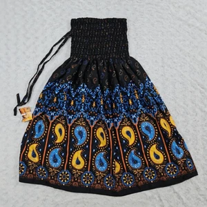 Vestido de Playa La Leela Elastizado Noche Verano Vestido Boho Tribal Cachemira Talla Única - Imagen 1 de 9
