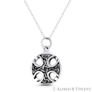 Colgante Anglicano Episcopal Cruz Triquetra de Canterbury en Plata Esterlina 925 - Imagen 1 de 1