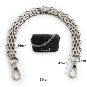 Modische Metall Handtasche Taschen Kette Riemen Griff Ersatz für Handtasche Schultertasche - Bild 1 von 23